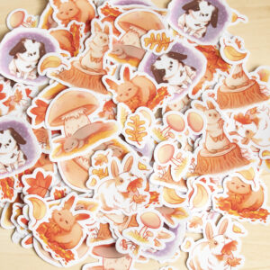 (18 pcs) Autumn Bunnies