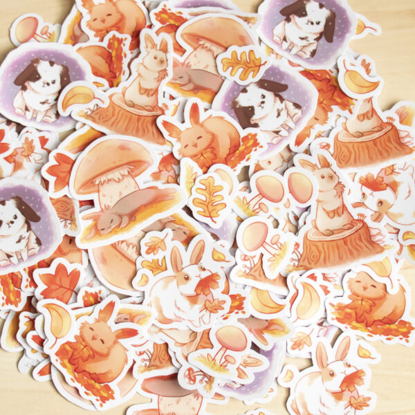 (18 pcs) Autumn Bunnies