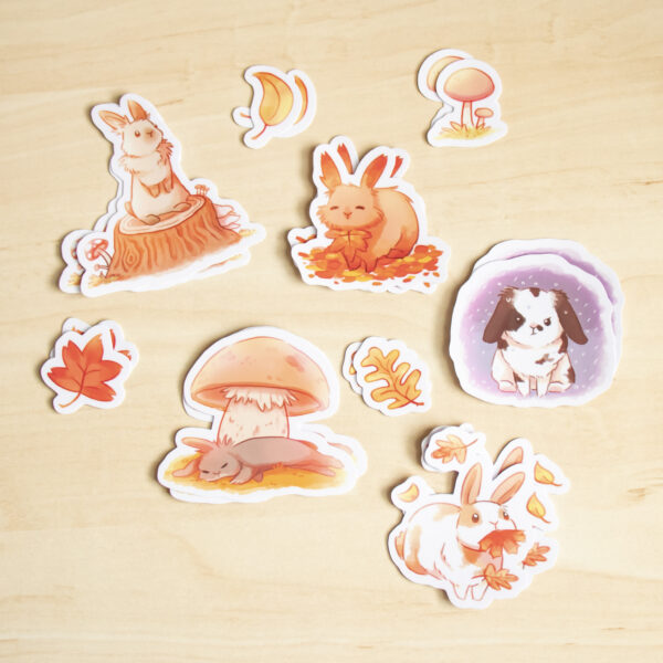 (18 pcs) Autumn Bunnies - Image 2