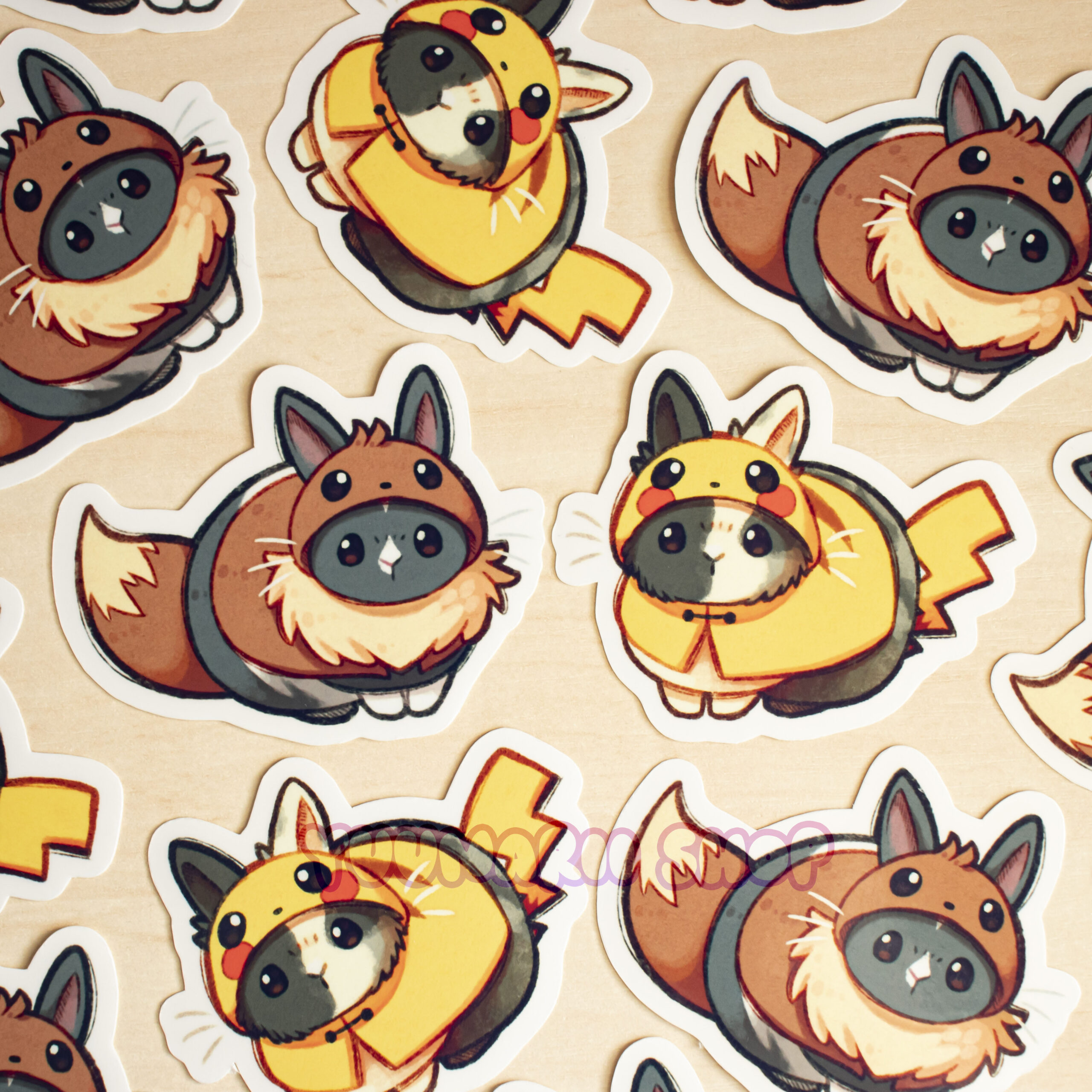 PokéBunnies Pikachu & Eevee Stickers