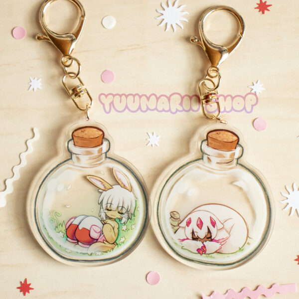 Nanachi & Faputa Bottle Acrylic Keychains
